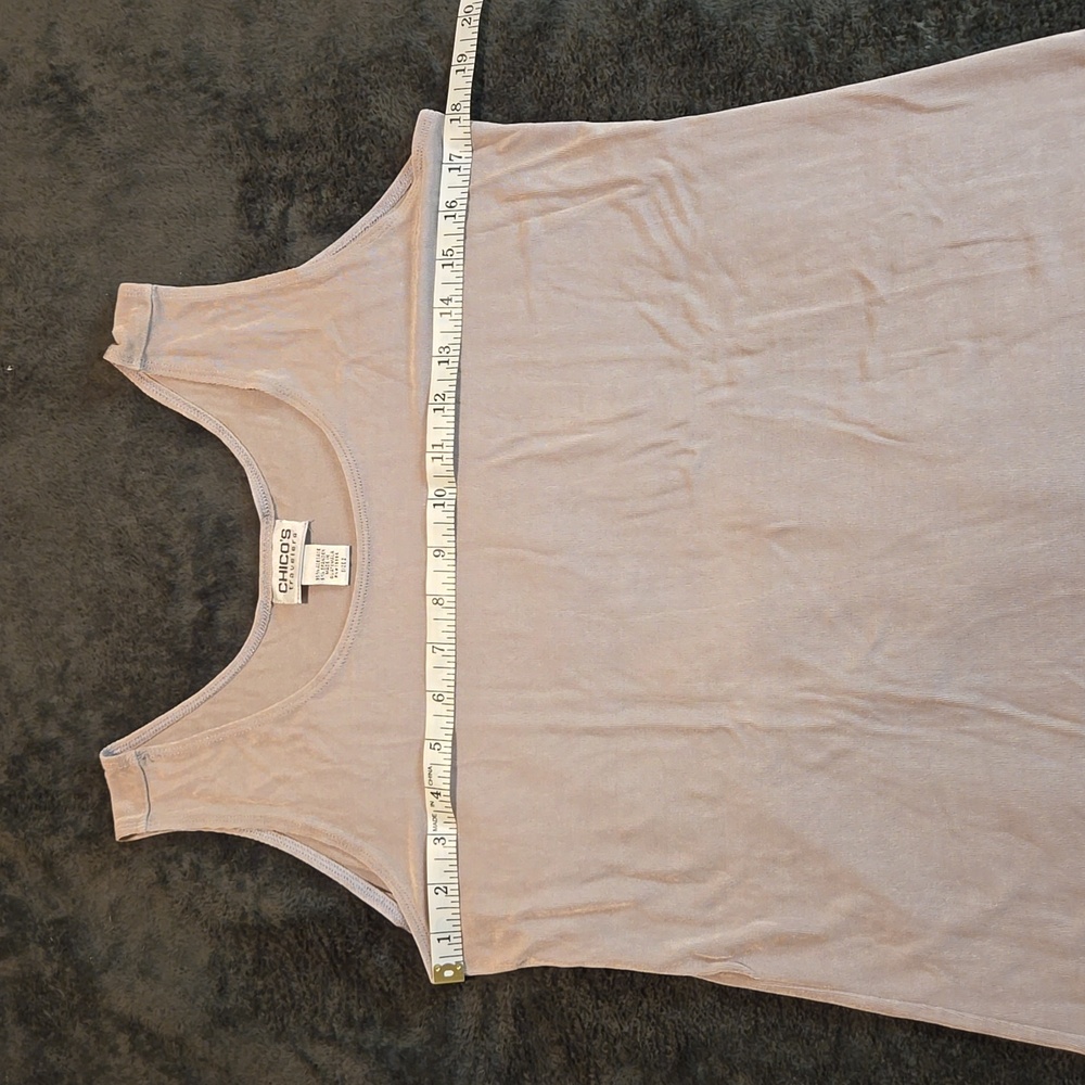 Chico's travelers gray ribbed tank - Picture 4 of 5
